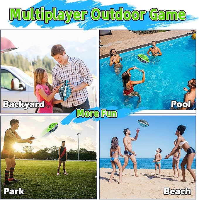 Pool Football & Water Football 2 Pack | 10.6in Oversized Beach Toys with Enhanced 3-Layer Grip | for Swimming Pool, Beach Games & Family Fun | Includes Pump, Net Bag & Gift Box (Kids Ages 8-12)