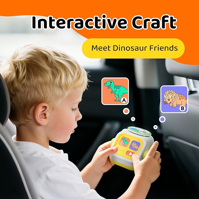 Interactive Storytelling Toys for Kids: Story Audio Machine with 3 Expression Buttons, 3 Story Cards with 120 Stories, 600 Minutes, Birthday Gift for Boys and Girls, Learning, Travel, Bedtime