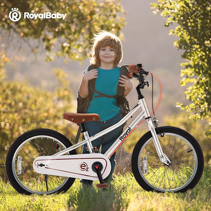 RoyalBaby Kids Bike, Terra EZ Balance to Pedal Convertable Bicycle, 14 16 18 Inch Easy Learn Balancing to Biking Boys Girls Ages 3-9 Years Beginners
