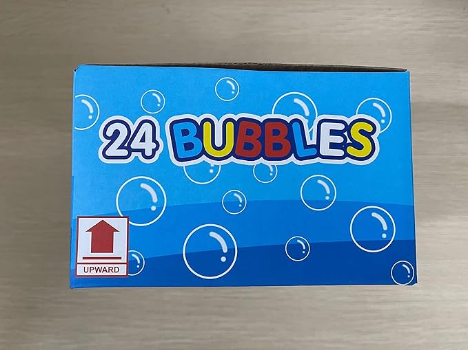 Bubbles 24 Pack Party Favor for Kids Bulk Bubble Solution Blowing Wand 2 Dozen Party Supplies Outdoor Toys Wedding Party Christmas Celebration Birthday Fun Gift