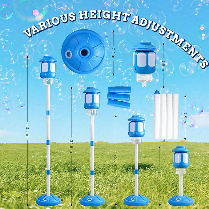 Bubble Machine for Kids Bubble Blower Maker with Lights and Music Automatic Bubble Stand Machine for Parties Birthday Wedding Toddlers Kid Summer Outdoor Toys