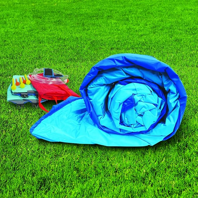 BANZAI Inflatable 13' Water Slide Park Plus 12' Bounce House 2 for 1 Value Pack w Free Air Blower- Inflates in Under 2min- Heavy Duty Kids Adventure Park Pool with Sprinkler 12’x9 XL Bouncy Castle