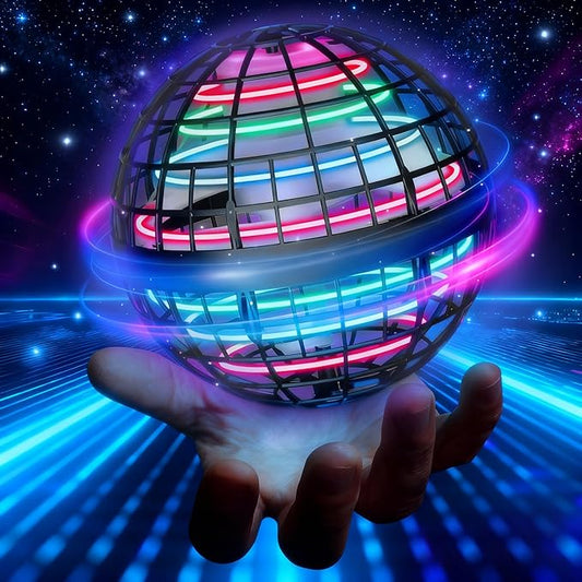 2025 Flying Orb Ball Toys for Boys, Galaxy Balls Boomerang Hover Hand Drone, Cosmic Fly Ball Orbit Floating Flying Spinner Mini Drone Balls Toy, for Kids Teens Boys Girls Gray