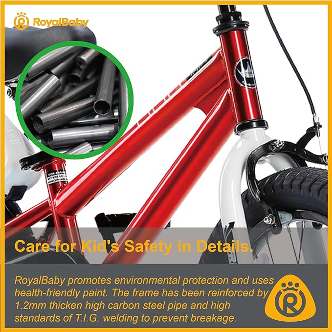 RoyalBaby Kids Bike EZ Freestyle Training Free Balance to Pedal Easy Learning Bicycle, 12-18 Inch for Toddlers to Big Kids