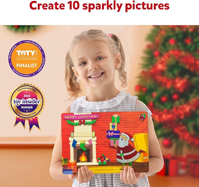 Skillmatics Foil Fun – Mess-Free Holiday Art & Craft Kit for Kids, DIY Creative Activity, Travel Game, Stocking Stuffer & Christmas Gift for Boys & Girls Ages 4, 5, 6, 7, 8, 9