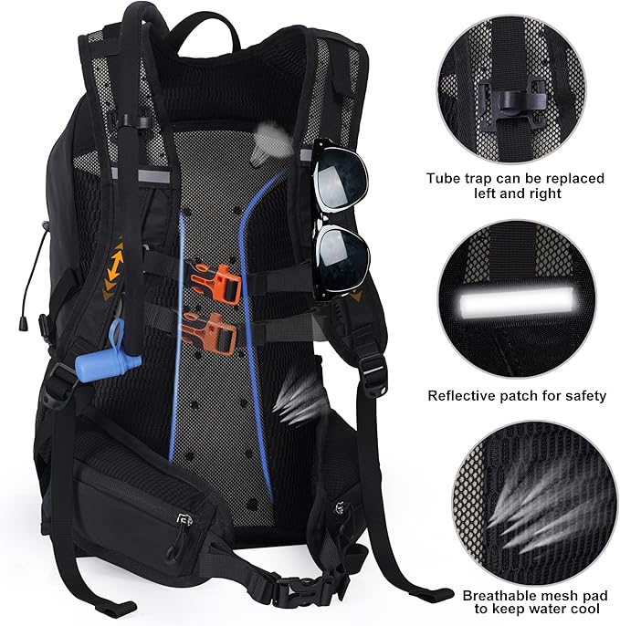 Hydration Backpack 3L Water Bladder, Hiking Water Backpack with Rain Cover, Insulation Hydration Daypack Rucksack for Cycling