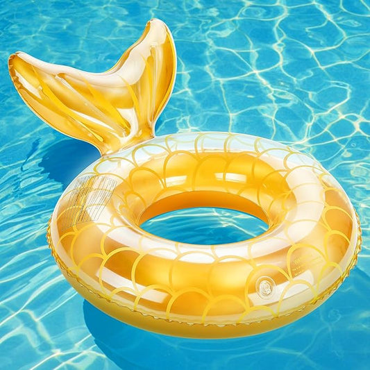 MoKo Inflatable Swimming Ring, Cute Pool Float Tube Decorations Swim Tubes Outdoor Pool Beach Water Floats Party Supplies Floaties