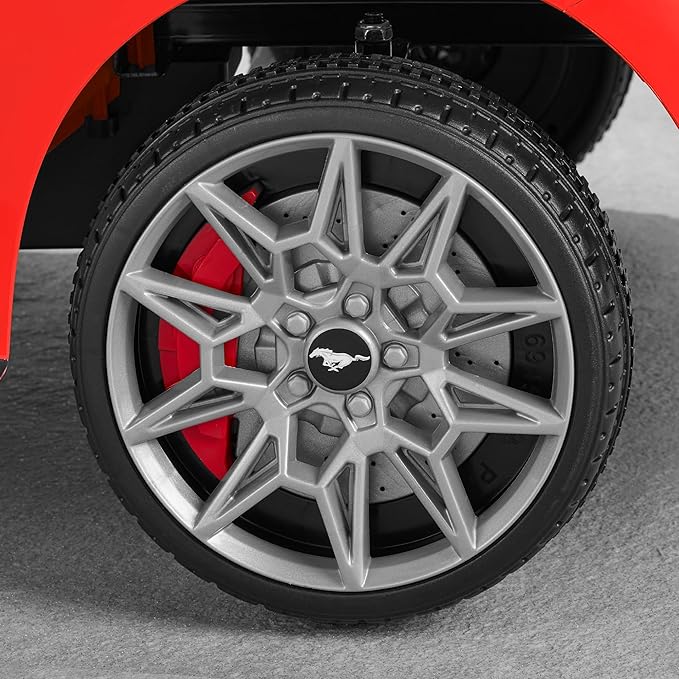 Best Choice Products Kids 12V Electric Ride On Car Officially Licensed Ford Mustang w/Parent Control, LED Lights, 2 Speeds, Bluetooth - Red