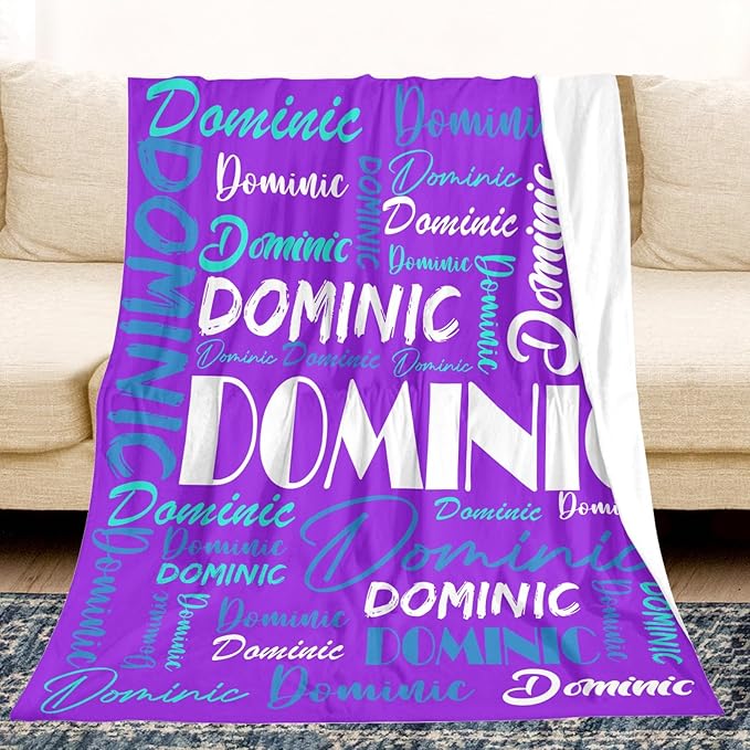 Dr.TOUGH Personalized Name Blanket Personalized Blanket for Adult Kids Flannel Customized Personalized Blankets and Throws