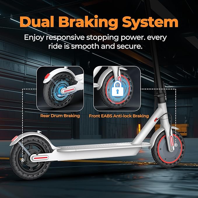 Electric Scooter, 8.5" /10" /14" Tire, 16/19/22 Mph Top Speed, 12/22/27/28/49 Miles Long Range, Folding Escooter for Adults and Teens with Dual Braking,Dual Suspension, App