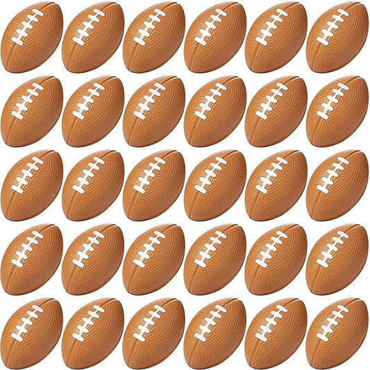 Blulu 50 Pack Mini Football Bulk 2.17" Foam Football Party Favor Sports Stress Ball Small Foam Ball for Back to School Homecoming Game Team Birthday Party Bag Gift Filler