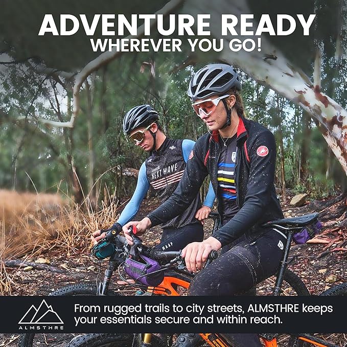 Compact Bar Bag – Sterling Violet | Hard-Shell Bike Handlebar Bag with Waterproof Zipper & Adjustable Straps | Lightweight Bicycle Handlebar Bag, Compatible with Road, Gravel & MTB Bikes