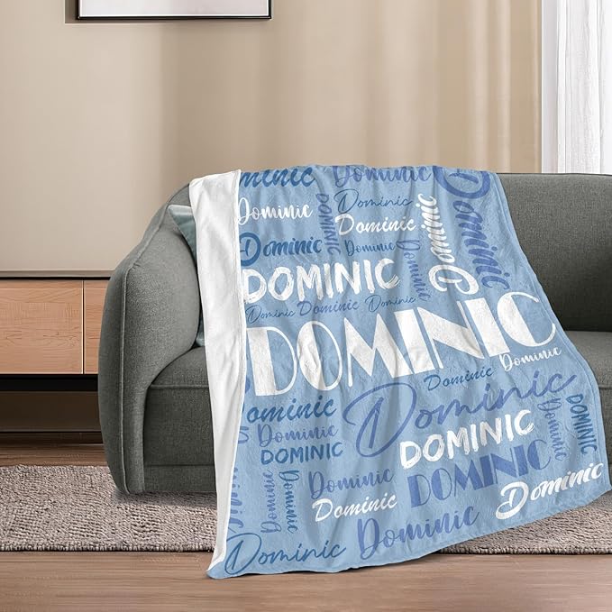 Dr.TOUGH Personalized Name Blanket Personalized Blanket for Adult Kids Flannel Customized Personalized Blankets and Throws