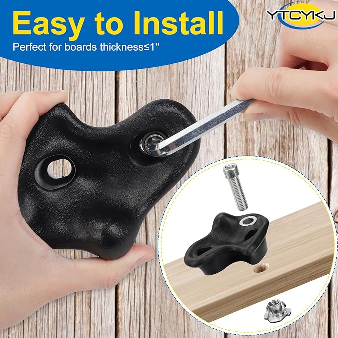 10PCS Rock Climbing Holds for Kids Climber,𝗘𝘅𝘁𝗿𝗮 𝗟𝗮𝗿𝗴𝗲 Adult Rock Climbing Stones with Mounting Hardware for Indoor Outdoor Rock Climbing Wall,Perfect for Family Fun & Exercise