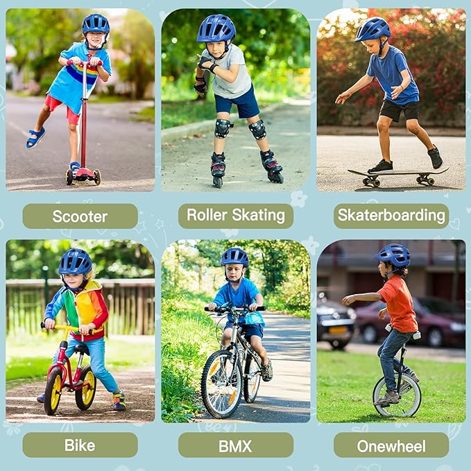 Zacro Kids Bike Helmet for Boys and Girls - from Toddler to Youth Ages 2-5/5-8/8-14 Years Old, Adjustable Multi-Sport Bicycle Skateboard Roller Skating Scooter Balance Bike Helmets for Children Safety