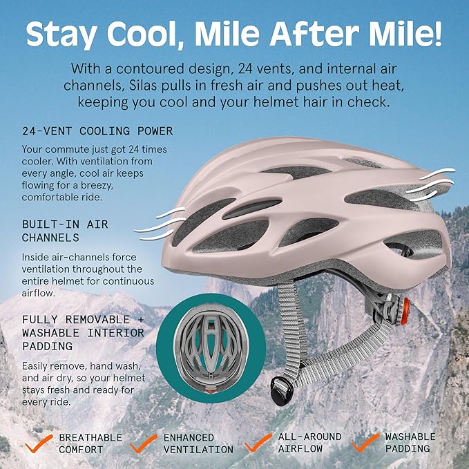 Retrospec Silas Adult Bike Helmet with Light for Men & Women - Lightweight, Comfortable