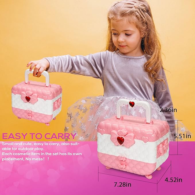 Kids Makeup Sets for Girls - Kids Makeup Sets for Girls 5-8, Maquillaje para Niñas, Play Make Up Kit, Best Toys for Little Girl,Princess Toddler Kid Stuff, Ages3456789 10 Year Old Girl Birthday Gifts