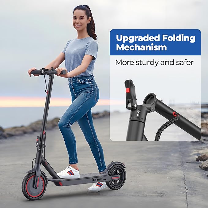 Electric Scooter, 8.5" /10" /14" Tire, 16/19/22 Mph Top Speed, 12/22/27/28/49 Miles Long Range, Folding Escooter for Adults and Teens with Dual Braking,Dual Suspension, App