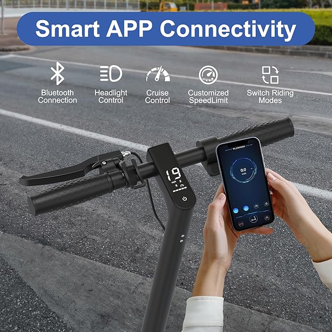 NAVIC Electric Scooter Adults,Max 19/27 Miles Ranges,Top Speed 19/22 mph,350/500W Peak Motor, Folding E-Scooter with Dual Braking Dual Suspension