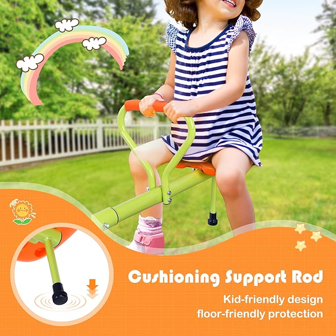 Nova Microdermabrasion Kids Seesaw Swivel Teeter-Totter Home Playground Equipment, 360 Degrees Rotating Safe, Outdoor Fun Toy Set for Kids, Toddlers, Boys, Children (2 Seats)