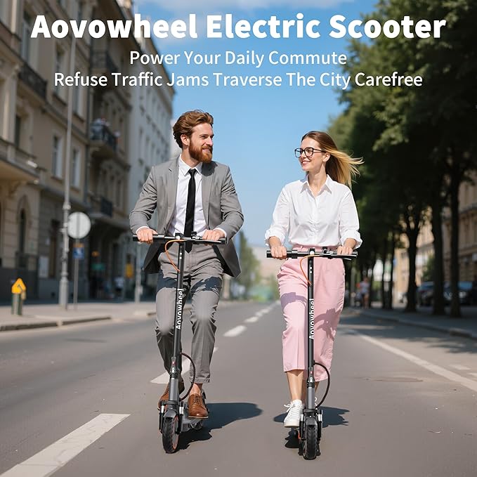 Electric Scooter for Adults, Folding E Scooter with 350W/500W Motor 16/21 Mph Top Speed, Max 19-23 Miles Long Range, 8.5''/10'' Solid Tires Commuting Scooters with Dual Brakes System, APP