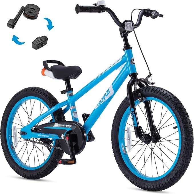 RoyalBaby Kids Bike EZ Freestyle Training Free Balance to Pedal Easy Learning Bicycle, 12-18 Inch for Toddlers to Big Kids
