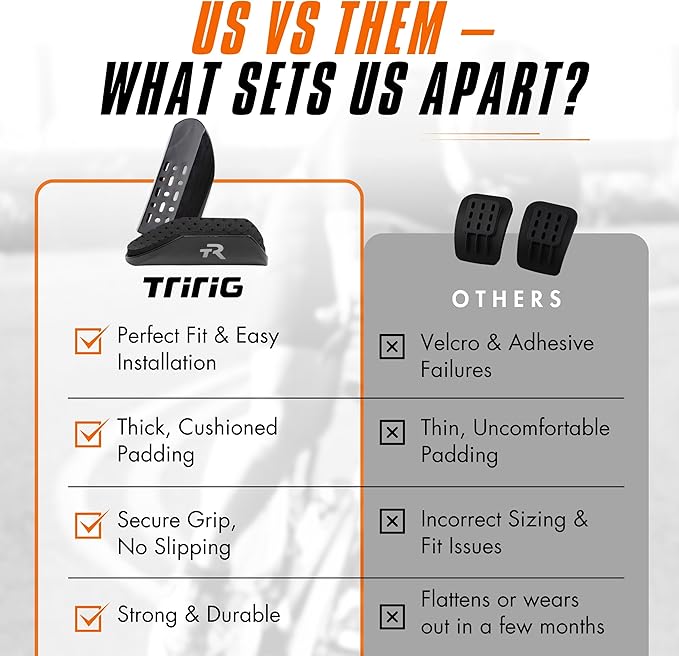 TRIRIG - Signature Open Back Arm Cups - Triathlon Bike Accessories - Aero Bar Pad Comfort with Textured Grips - Ergonomic Scoop Design for Cycling Upgrade, Lightweight Bicycle Grips and Adjustable Fit