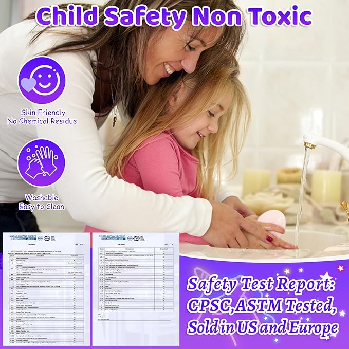 80 in 1 Kids Makeup Set, Washable Kids Makeup Sets Girls Toys, Pretend Play Toy for Dress Up with Toy Case Christmas & Birthday Gifts for Girls Age 3-12 Kids Toddlers, Purple