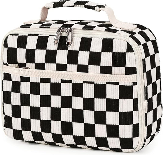 Bluboon Kids Girls Lunch Bag Insulated Lunch Box for school Corduroy Lunch Cooler Organizer School Kids Lunch Tote