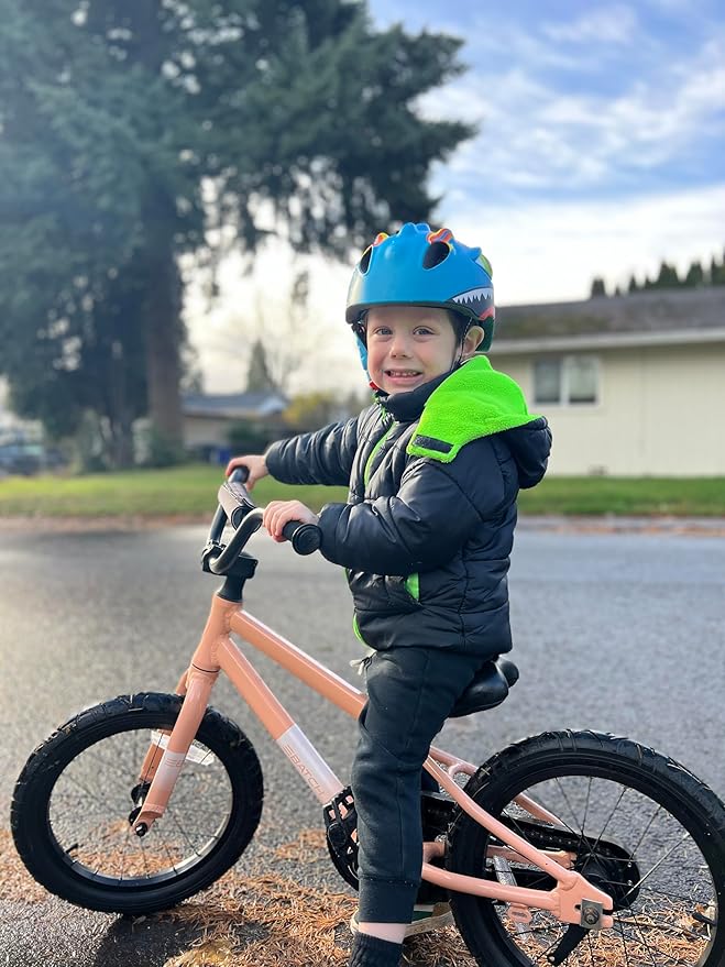 Toddler Helmet Kids Bike Helmet for 2 3 4 5 6 7 8 Years Old Girls with 3D Dinosaur Design Protective Gear Set and Safety Certified, Toddler Bike Cycling Skating Skateboard Scooter Helmet