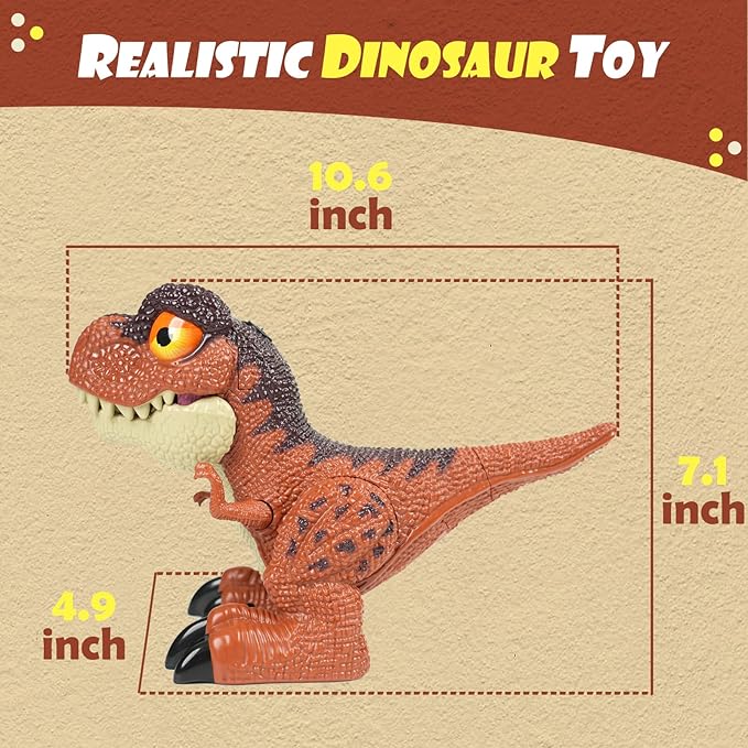 Dinosaur Toy for Kids Ages 3-7 - Best Birthday Gifts for 3 4 5 6 7 Year Old Boys, Electric Dino Toy with Mist Spray & Roaring Sounds