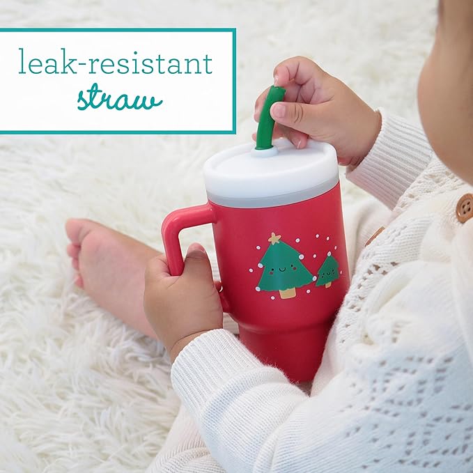 Infantino My 1st Tumbler, Silicone Sippy Cup with Straw & Handle, Spill-Resistant Baby Cup for On-the-Go, BPA-Free Transition Bottle