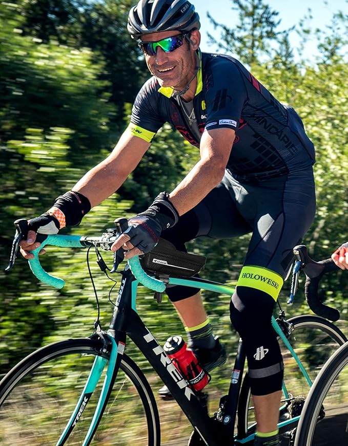 whale fall Quick Release Bike Frame Bag with Hard Shell, Waterproof Phone Mount with 0.25mm Touchscreen, Detachable Cycling Bag for Phones up to 6.9", Fits Road & Mountain Bikes