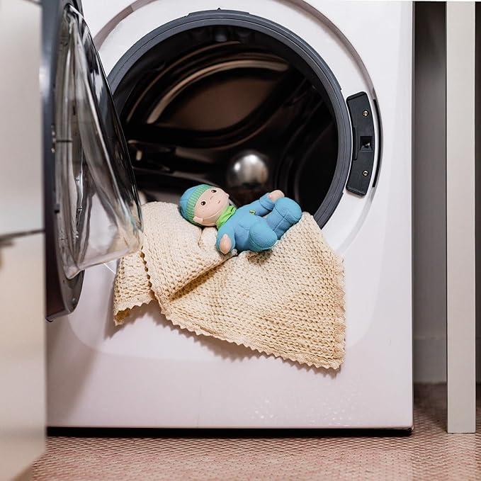 HABA Snug-Up Soft Plush Luis First Baby Doll 8" - Perfect Newborn and Infant Toy, Small Machine-Washable Baby Essentials, Ideal Boy Doll