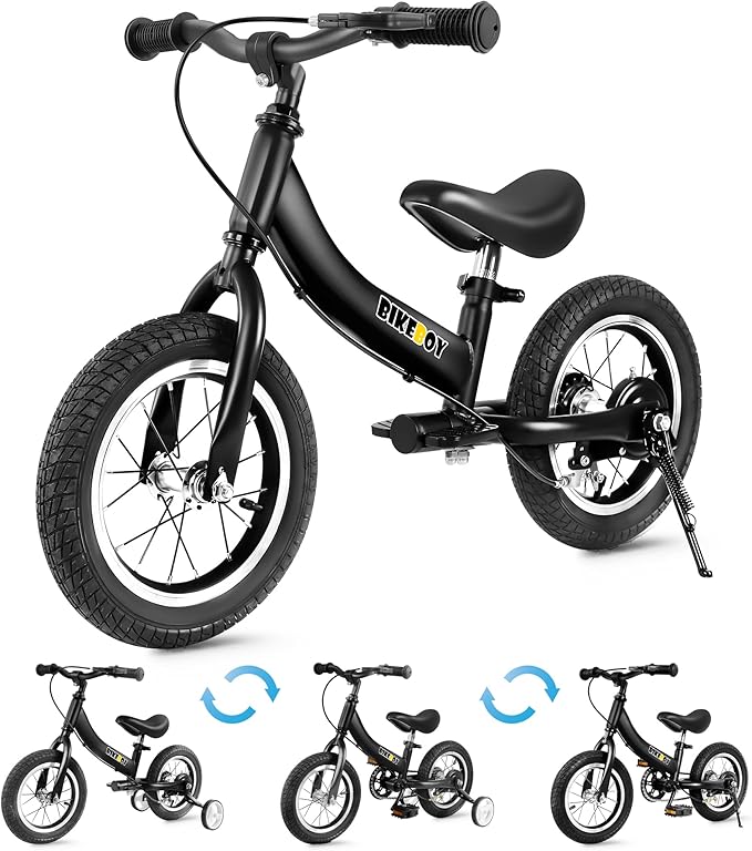 Balance Bike 2 in 1,The Dual Use of a Kids Balance Bike and Toddler Bike, for 2 3 4 5 6 7 Years Old -12 14 16 Inches with Training Theory, Brake, Pedal