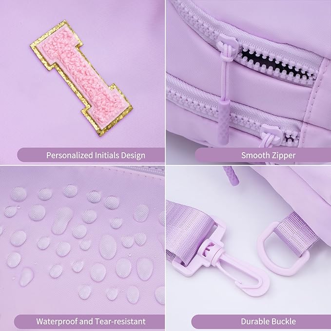 Birthday Gift for 5 6 7 8 9 10 11 12 13 14 15 16 Year Old Girls Fanny Pack Crossbody Bags for Women,Cute Trendy Stuff - Lavender,I