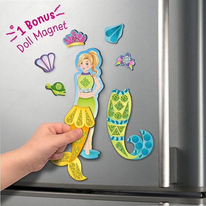 Imagimake DIY Magnetic Dress-Up Mermaid |Pretend Play Magnetic Toys for Kids | 30 Magnetic Dresses & Accessories | Interchange & Create Unlimited Outfits | Fun Christmas Gifts for Girls Ages 3-5-8-10