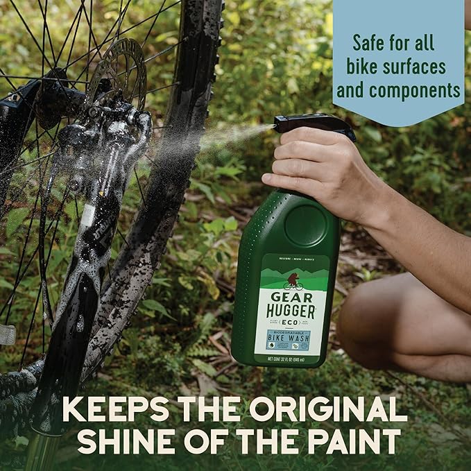 Bike Wash Spray (32 oz, Pack of 1) – Eco-Friendly Cleaner Spray, Wash Soap with Natural Saponins & Eucalyptus – Safe for All Bikes, Anti Corrosion Spray
