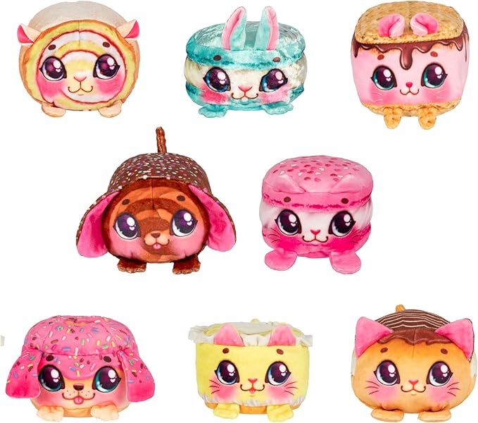The Cookeez Makery Lil' Bakez Multi Pet Playset, Comes to Mix & Make 3 Bakes, Includes 3 Non-Electric Scented Plush Pets, Ingredients, Accessories, & Apron- Amazon Exclusive