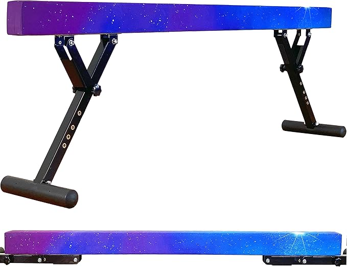 Adjustable Balance Beam 8 ft Gymnastic Beam Adjustable Height for Kids and Teenage of All Gymnastic Levels, Gymnastic Training Beam Gymnastic Equipment for Athlete Home and Gym Club Use