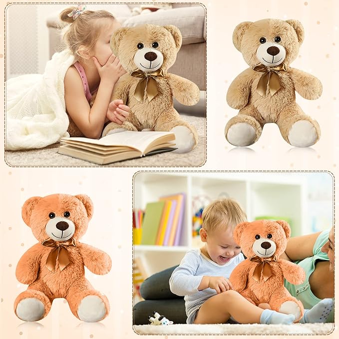 Skylety 10 Pcs Bears Bulk Stuffed Animal Plush Toys 10-14 Inches Birthday Party Favors(Elegant Color)