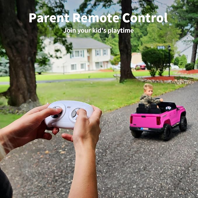 24V 2 Seater Ride on Toy for Big Kids, Electric SUV Kids Car to Drive with Parent Remote, 2WD/4WD Switchable - Pink