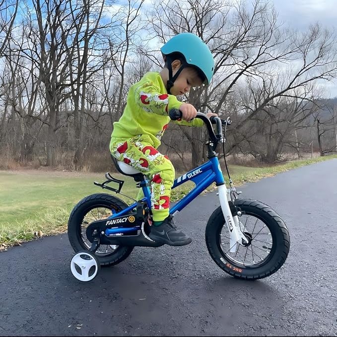 Glerc Fantacy Kids Bike, 12-20 Inch Children Bicycle for 2-13 Years Old Boys Girls, Kids Bicycle with Water Bottle Holder & Headlight & Training Wheels, Multiple Colors