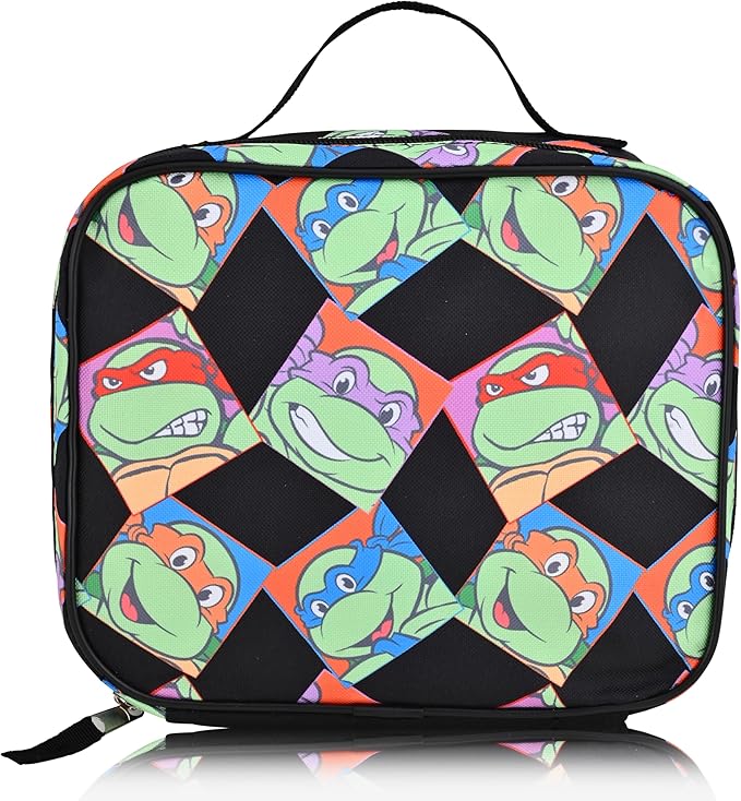 Fast Forward Teenage Mutant Ninja Turtles Lunch Box for Kids | Insulated Lunch Bag Lunch Box for Boys, Girls, Unisex, Toddlers | Teenage Mutant Ninja Turtles Reusable Lunchbox