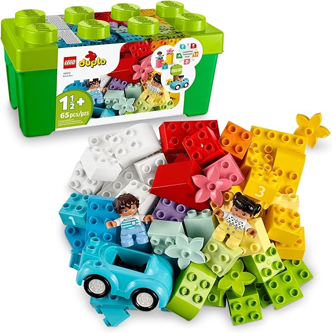 LEGO DUPLO Classic Brick Box Building Blocks - Stacking Toys for Toddlers, Ages 1.5+ Years - Learning & Educational Toys for Preschool - Develop Fine Motor Skills - Gift for Christmas - 10913