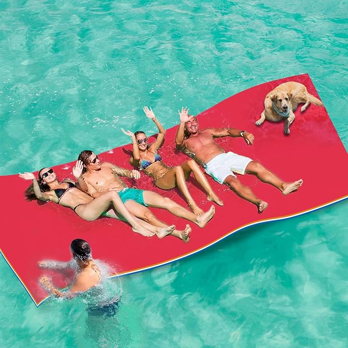Lily Pad Floating Mat, 7/9/12/18 FT Floating Mat, Pool Float for Water Recreation, Floating Water Mat, 3-Layer Tear-Resistant XPE Foam for Boat, Beach, Ocean, Pool,Lake