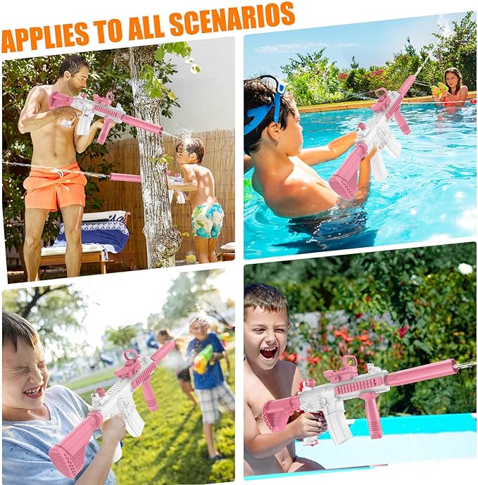 JONEG Electric Water Blaster for Kids Adults - Automatic, Extended-Range, Universal Inlet, Summer Outdoor Beach Swimming Pool Party Toys, Gift for Kids Age 8 9 10 11 12 Years Old Boys