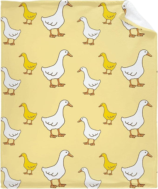 Duck Blanket Soft Blankets and Throws Flannel Cozy Lightweight Quilt Gift Perfect for Bed Sofa Couch-60 x50 Medium for Teen