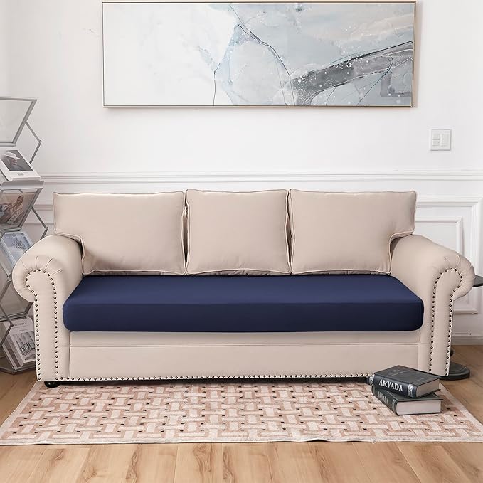 100% Waterproof Couch Cushion Covers, Replacement Sofa Cushion Covers, Stretch Individual Sofa Seat Cushion Slipcovers Furniture Protector for Kids Pets