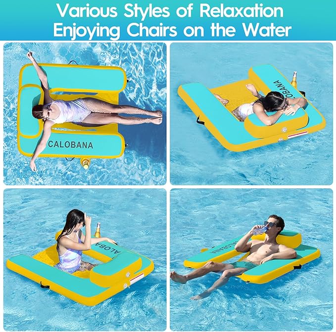 Inflatable Floating Chair Pool Floats Adult Lounger Float Chair for Swimming Pool